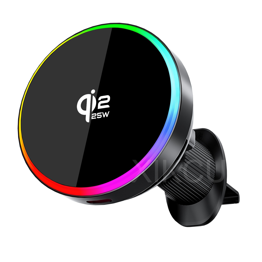 Magnetic Phone Holder For Car Vent - Pengisi Daya Nirkabel Mobil qi2.2 25W