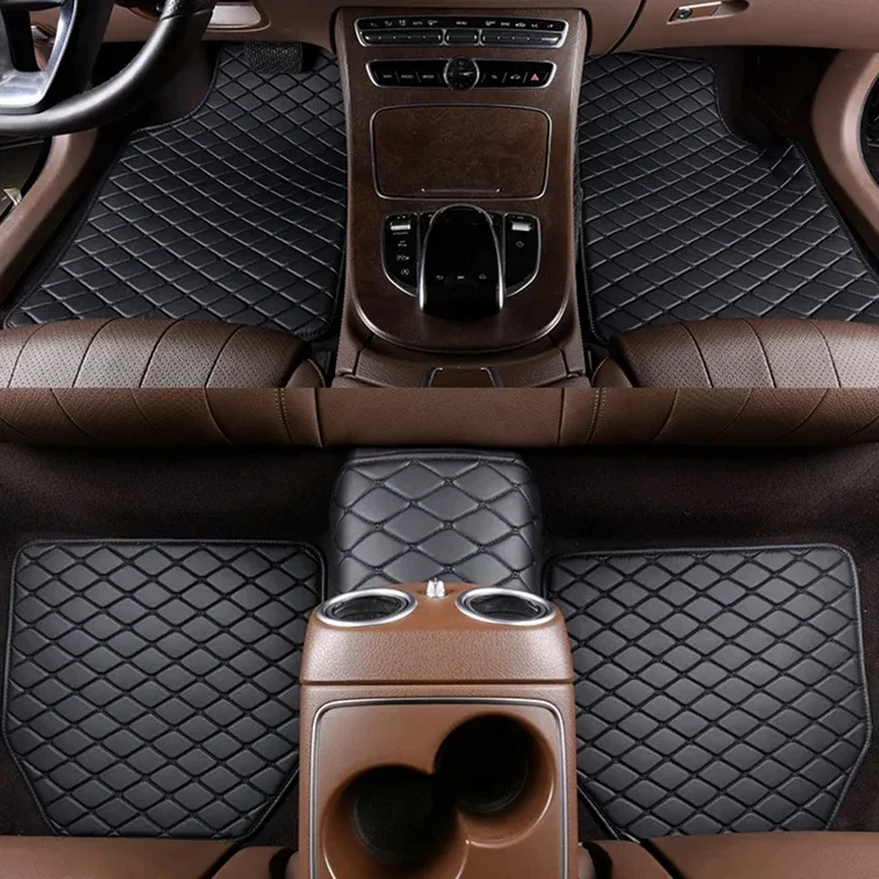 Car Floor Mats Universal Waterproof Leather - Karpet Mobil 5Pcs Kulit PU Universal