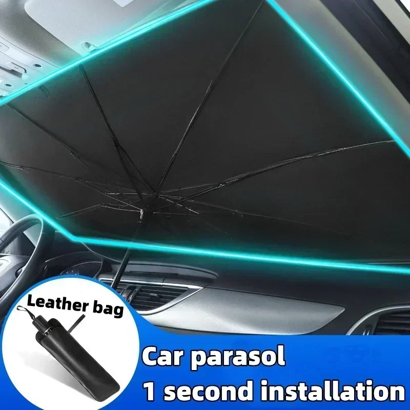 Car Sunshade Windshield Umbrella Foldable - Payung Mobil Penutup Kaca Depan, Pelindung