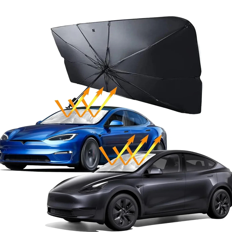 Car Sunshade Windshield Umbrella Foldable - Penutup Kaca Depan Mobil Payung Lipat