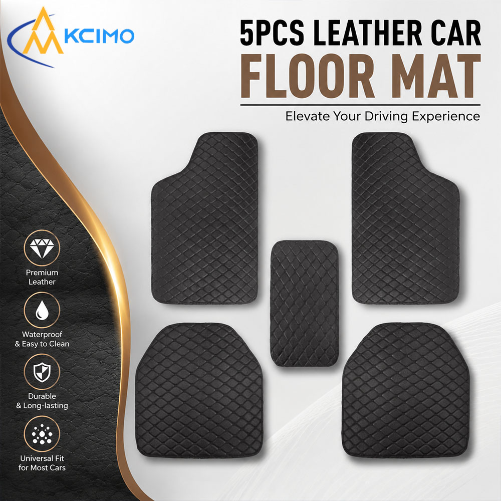 Car Floor Mats Universal Waterproof Leather - Universal 5Pcs Karpet Mobil Kulit Anti