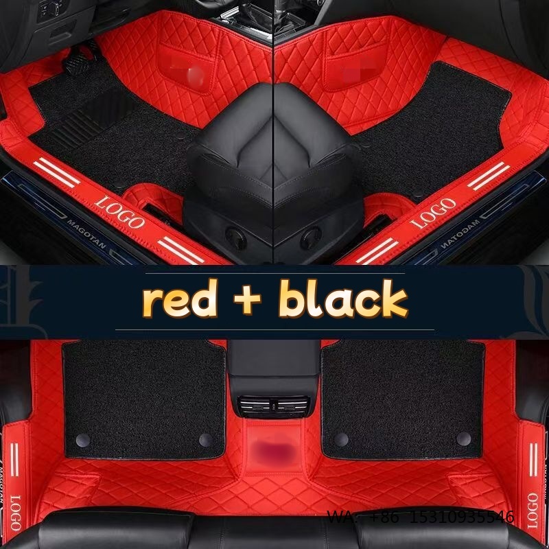Car Floor Mats Universal Waterproof Leather - Karpet Mobil Kulit PVC Mewah Tahan