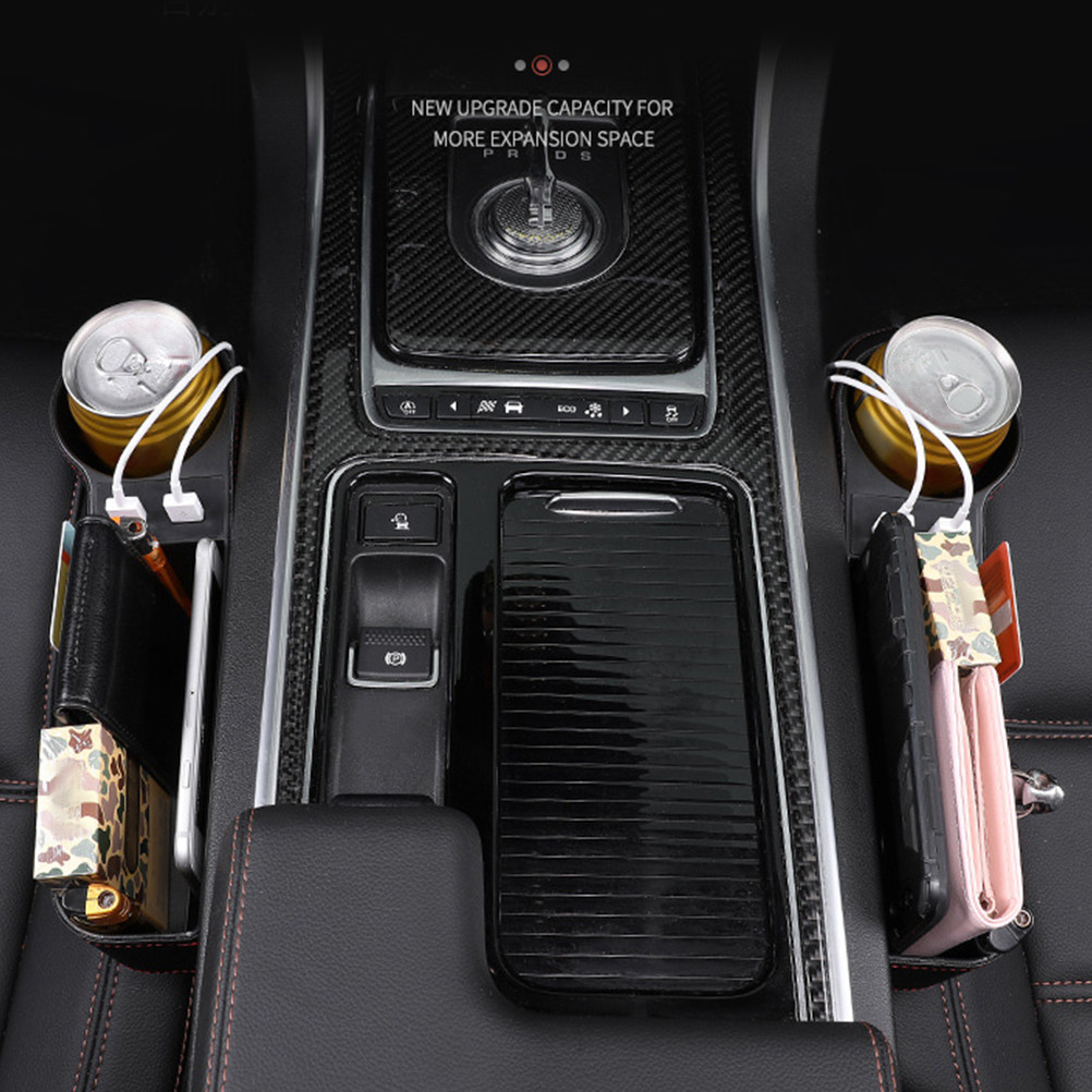 Seat Gap Filler Organizer With Usb Charger - Kotak Penyimpanan Celah Kursi Mobil Warna