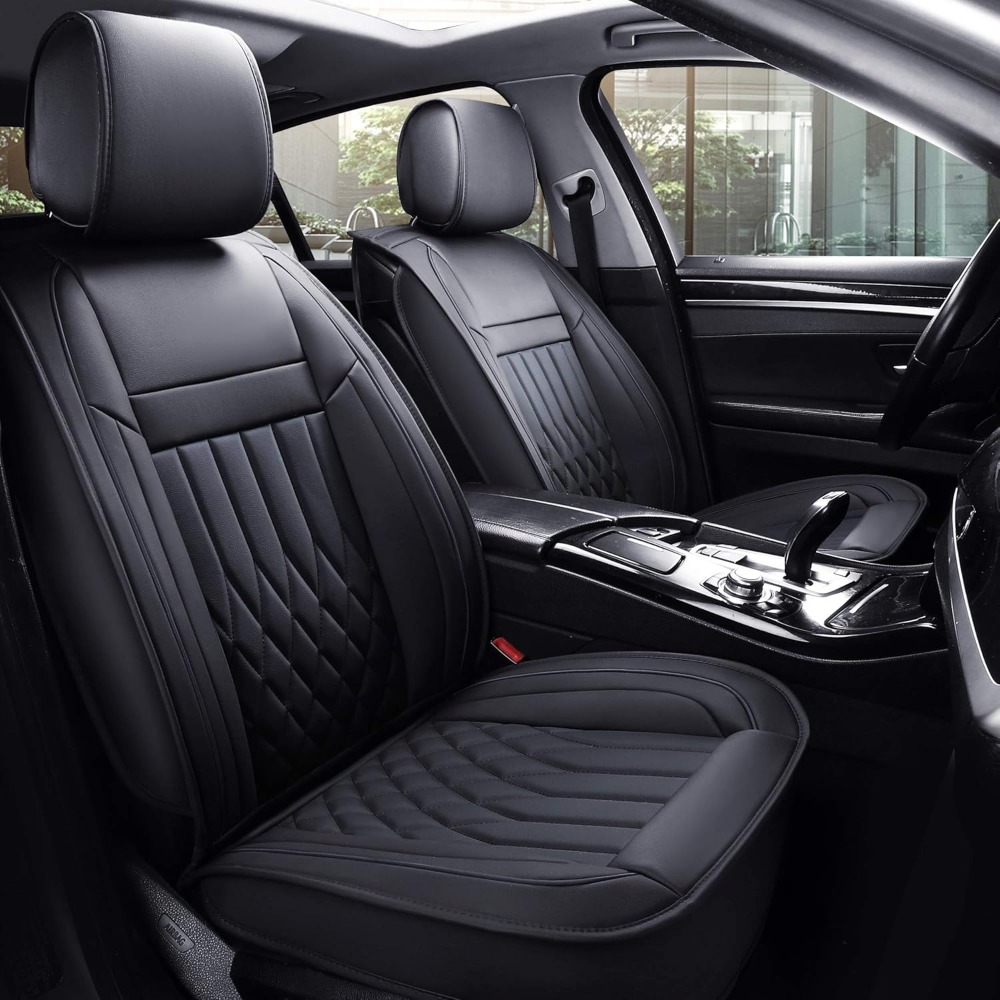 Leather Car Seat Covers Full Set Universal - 5pcs Sarung Jok Mobil Set Lengkap