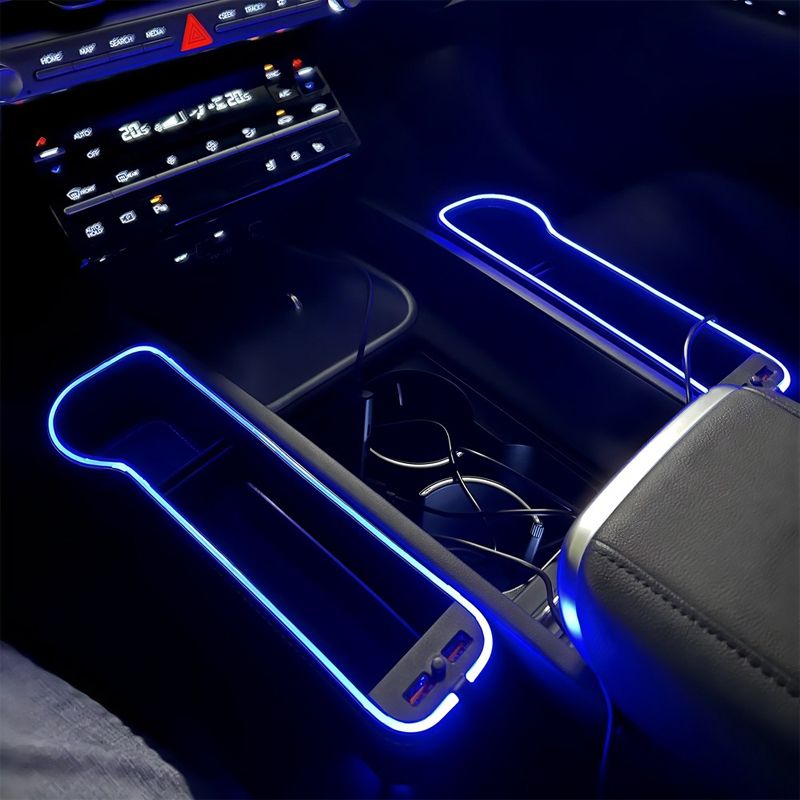 Seat Gap Filler Organizer With Usb Charger - Kotak penyimpan celah kursi mobil LED,
