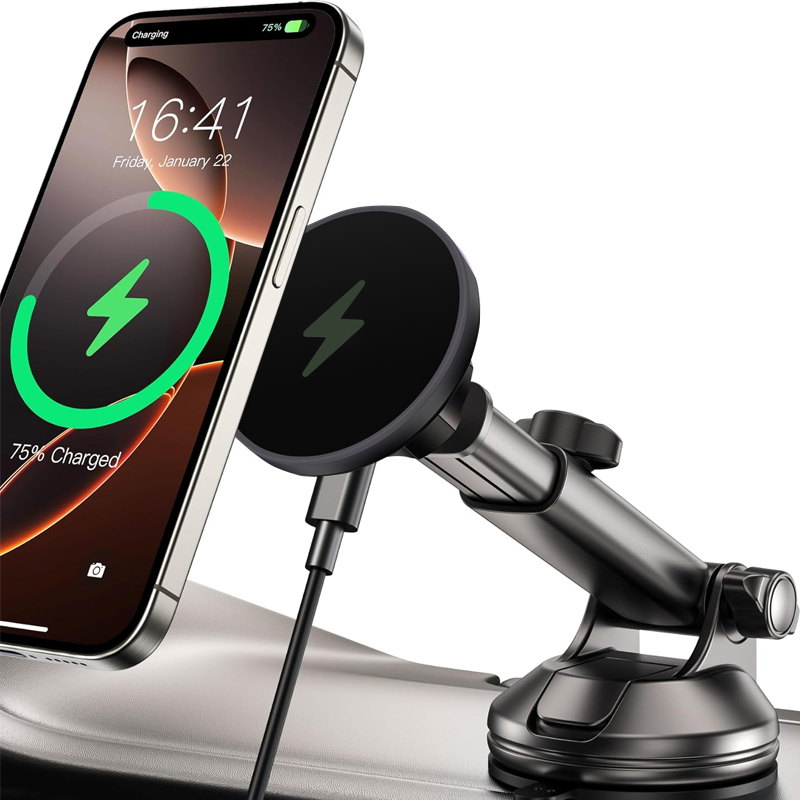 Wireless Car Charger Mount Fast Charging - UYUXIO 15W Pengisi Daya Cepat Dudukan