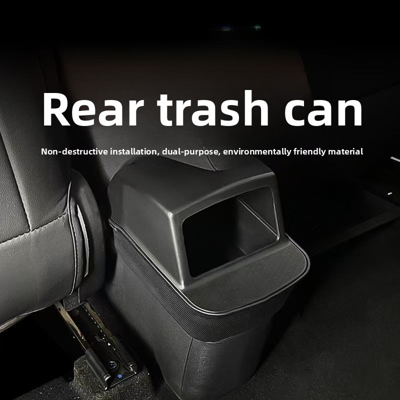 Waterproof Car Trash Can With Lid - Kotak Penyimpanan Belakang Silikon untuk BYD