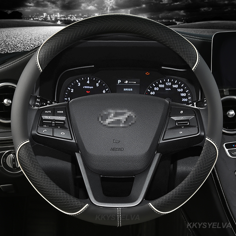 Car Steering Wheel Cover Anti Slip Breathable - Penutup Roda Kemudi Mobil Kulit Microfiber