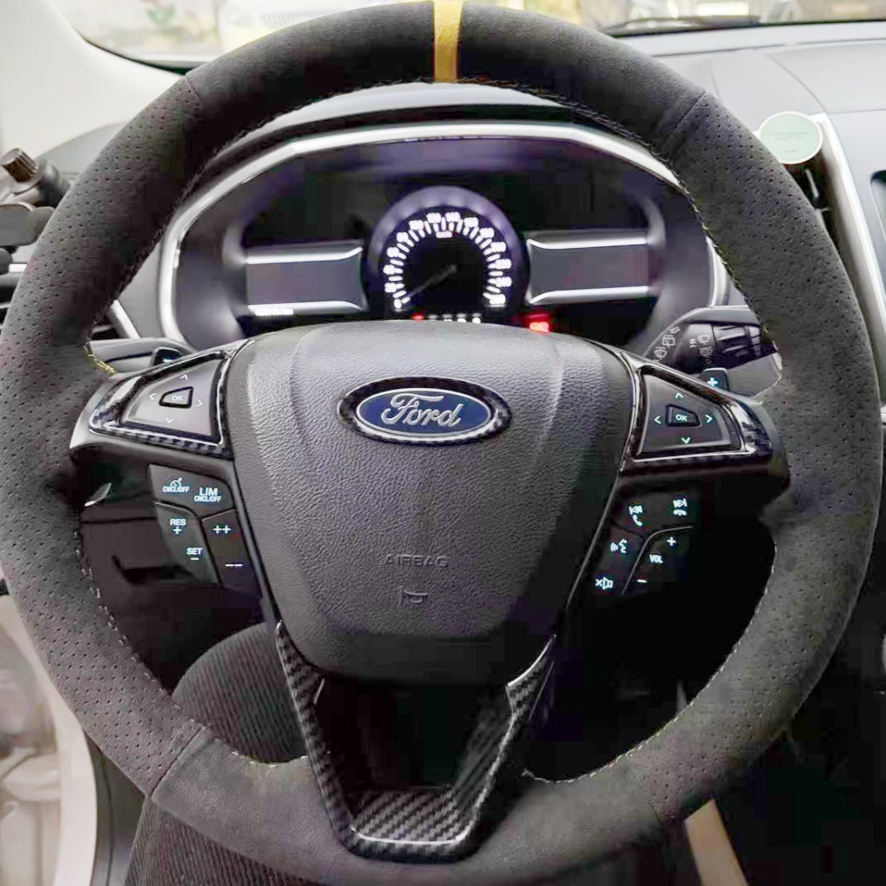 Car Steering Wheel Cover Anti Slip Breathable - Penutup setir mobil kustom kulit Suede