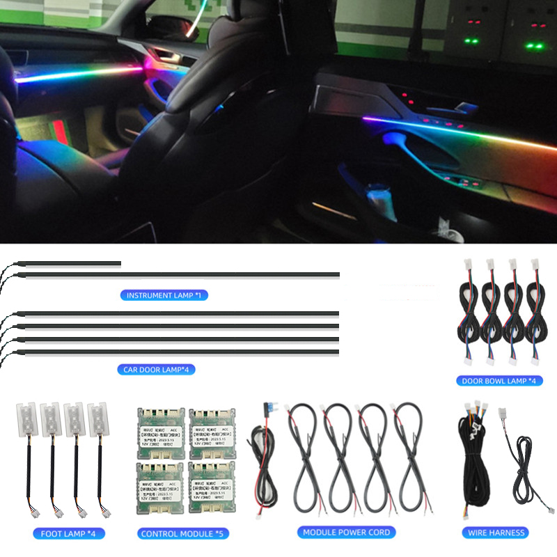 Led Ambient Interior Car Lights App Control - Lampu Ambient Interior Mobil LED 64