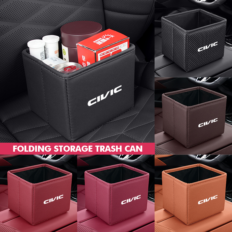 Waterproof Car Trash Can With Lid - Tempat Sampah Mobil Tas Organizer Tahan