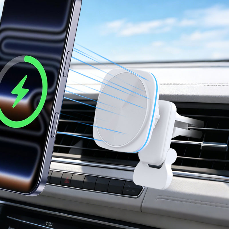 Magnetic Phone Holder For Car Vent - Pengisi Daya Nirkabel Magnetik Mobil 15W