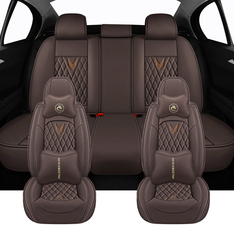 Leather Car Seat Covers Full Set Universal - Set Lengkap Penutup Kursi Mobil Universal