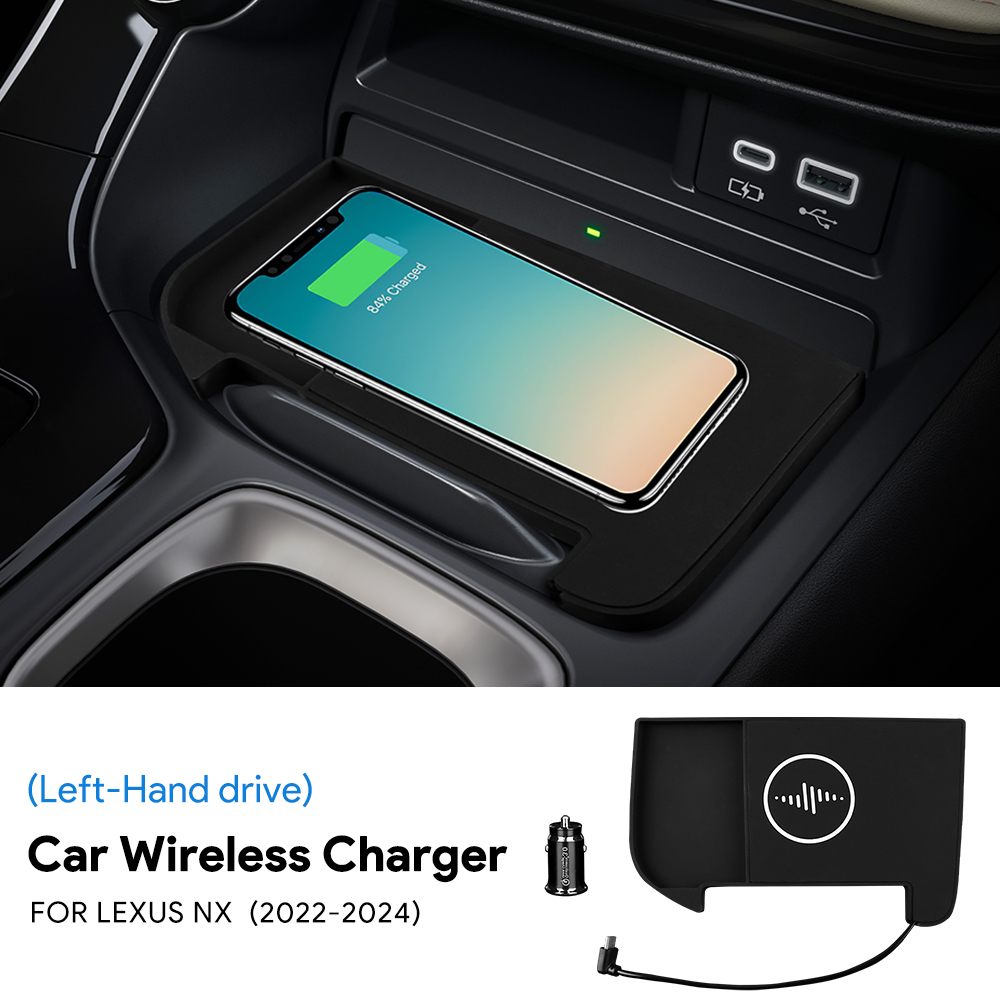 Wireless Car Charger Mount Fast Charging - Untuk Lexus NX 2022 2023 2024