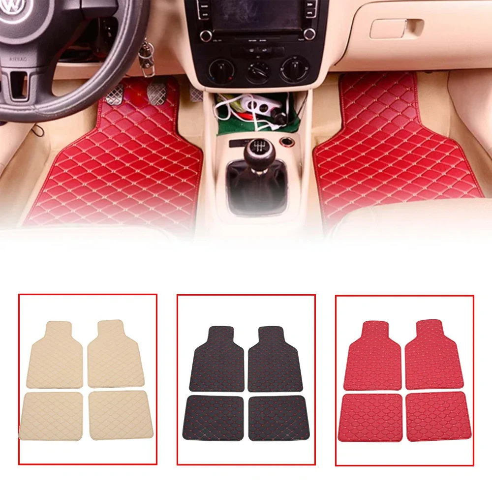 Car Floor Mats Universal Waterproof Leather - Karpet Lantai Mobil 4PCS Universal PU