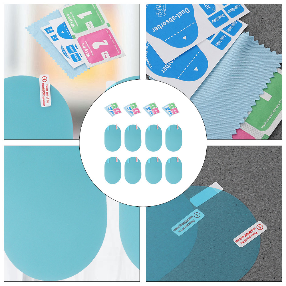 Anti Glare Car Rearview Mirror Film - 4 Pasang Stiker Pelindung Anti-Kabut dan