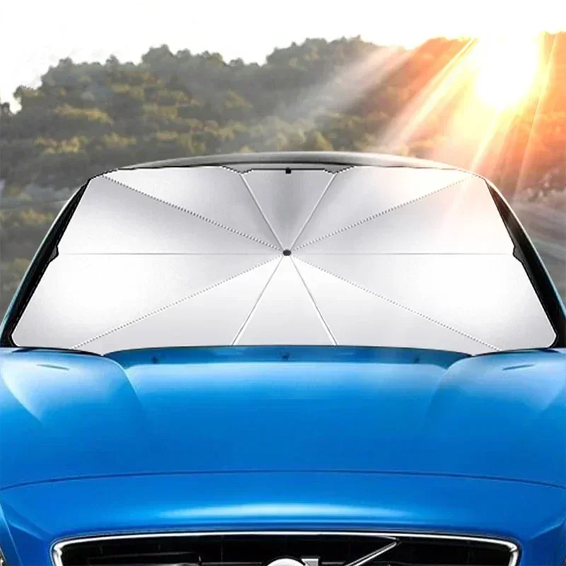 Car Sunshade Windshield Umbrella Foldable - Payung Pelindung Matahari Mobil, Tirai Pelindung