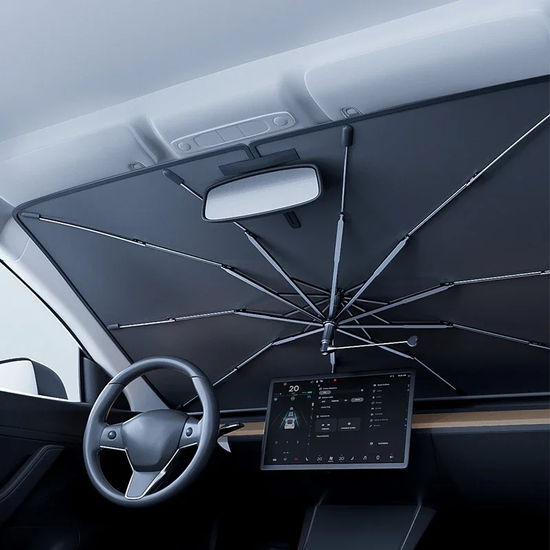 Car Sunshade Windshield Umbrella Foldable - Payung Mobil Penutup Kaca Depan Lipat