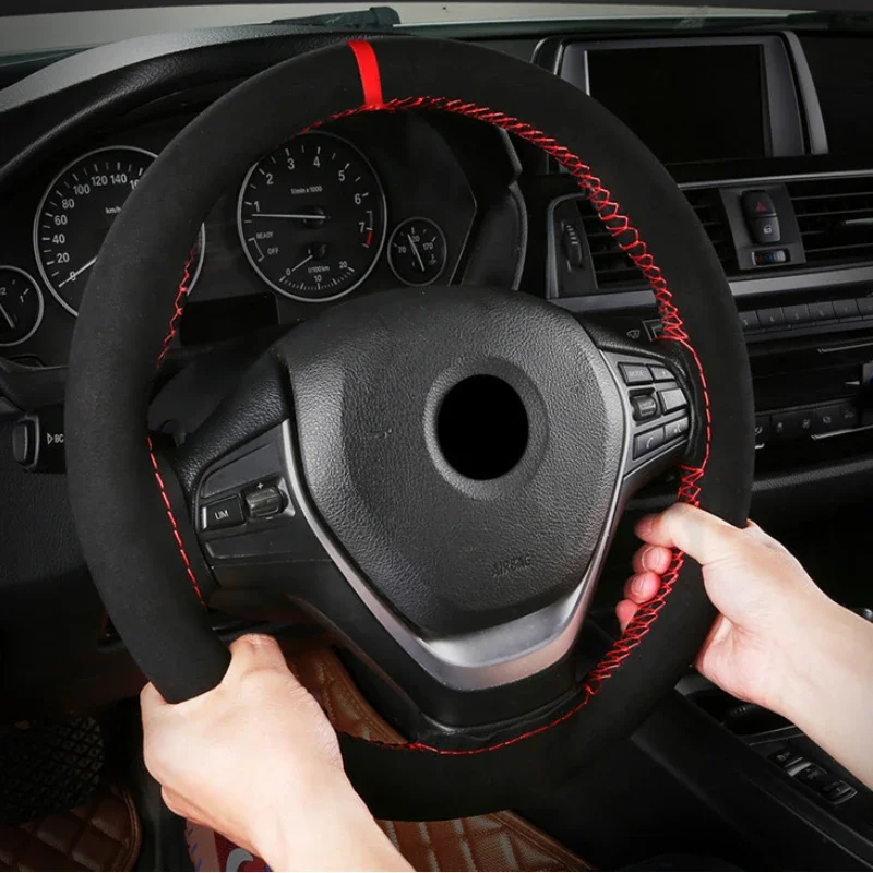 Car Steering Wheel Cover Anti Slip Breathable - Penutup Roda Kemudi Mobil Universal 38Cm