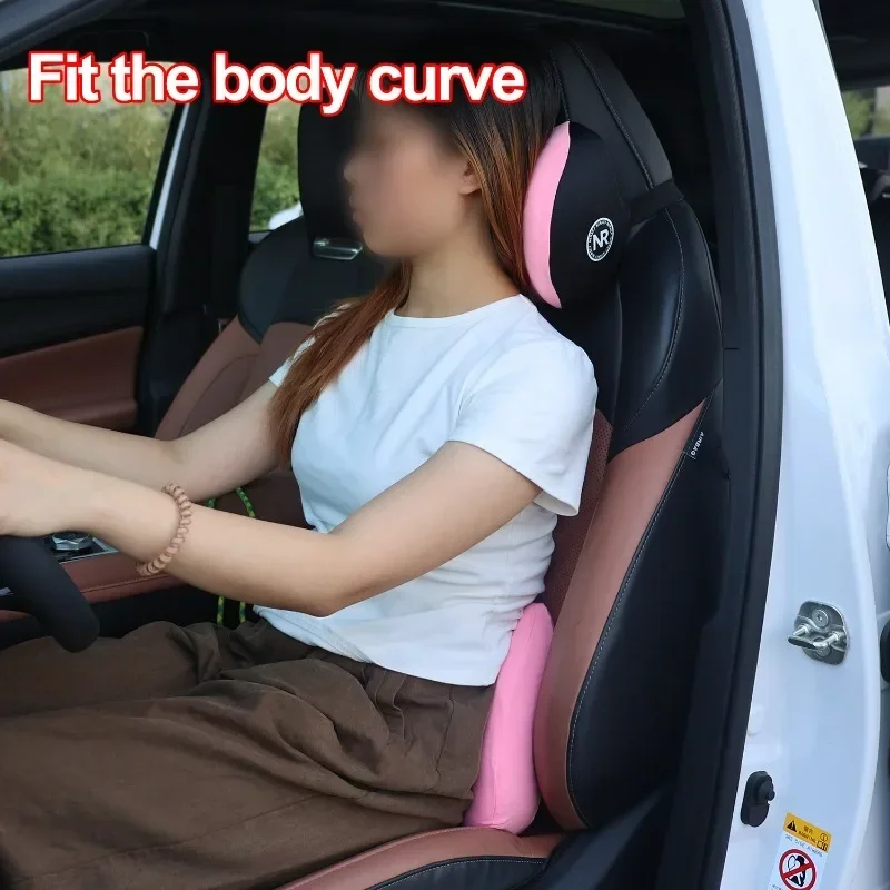 Memory Foam Car Neck Pillow Lumbar Support - Aksesoris Bantalan Leher Belakang Mobil untuk