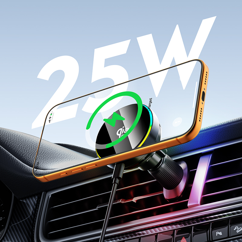 Pengisi Daya Nirkabel Mobil qi - Magnetic Phone Holder For Car Vent ulasan dan harga