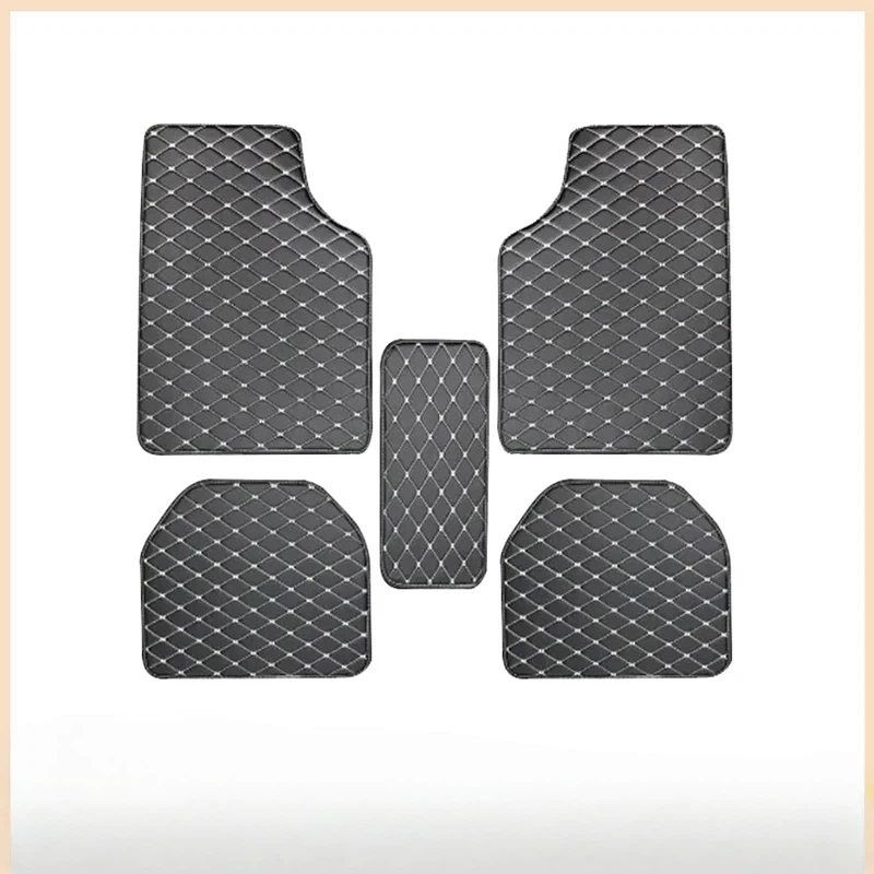 Karpet Mobil 5Pcs Kulit PU Uni - Car Floor Mats Universal Waterproof Leather ulasan dan harga