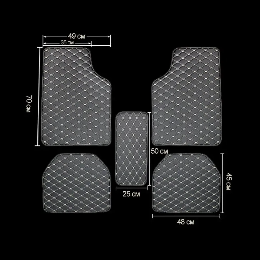 Karpet Lantai Mobil 5 Buah Pel - Car Floor Mats Universal Waterproof Leather ulasan dan harga