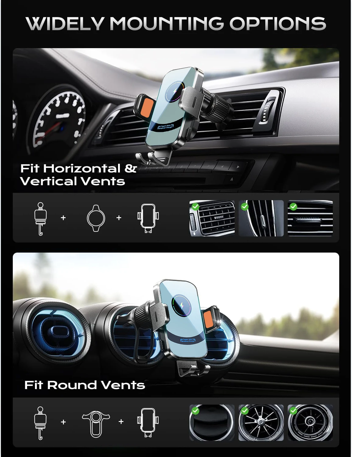 UYUXIO pengisi daya mobil nirk - Magnetic Phone Holder For Car Vent ulasan dan harga