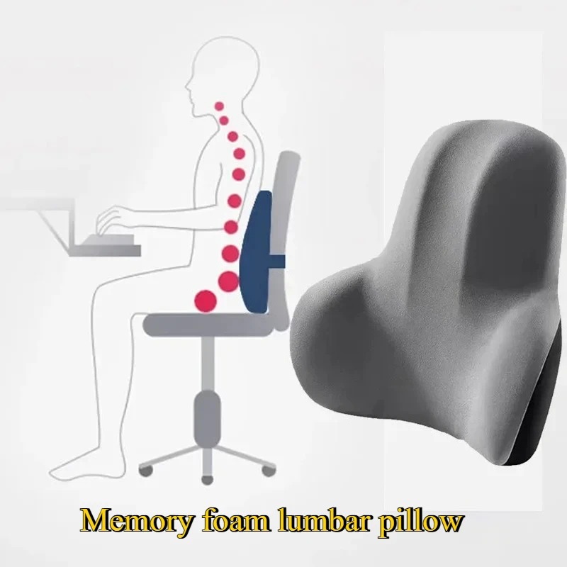 Bantal Penyangga Punggung Busa - Memory Foam Car Neck Pillow Lumbar Support ulasan dan harga