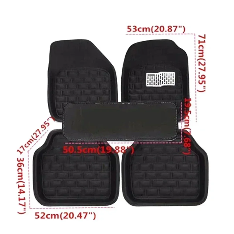5 Buah Alas Kaki Mobil Tahan A - Car Floor Mats Universal Waterproof Leather ulasan dan harga