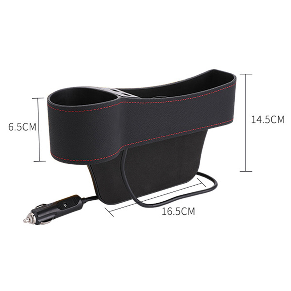 Kotak Penyimpanan Celah Kursi  - Seat Gap Filler Organizer With Usb Charger ulasan dan harga