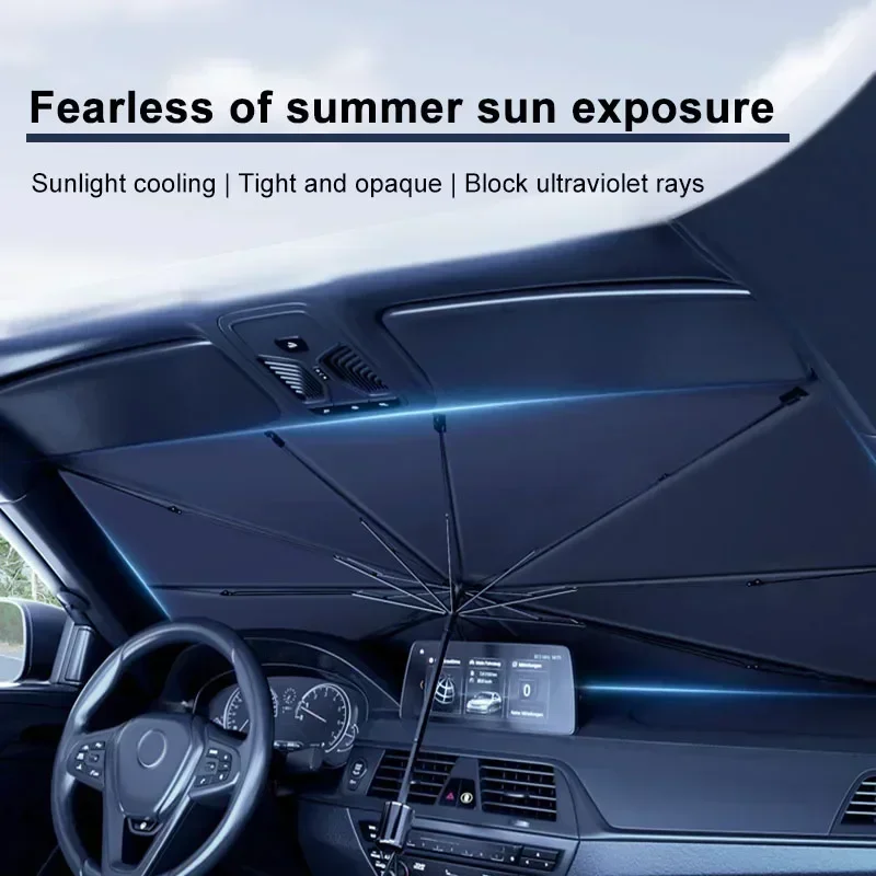 Payung Pelindung Matahari Mobi - Car Sunshade Windshield Umbrella Foldable ulasan dan harga