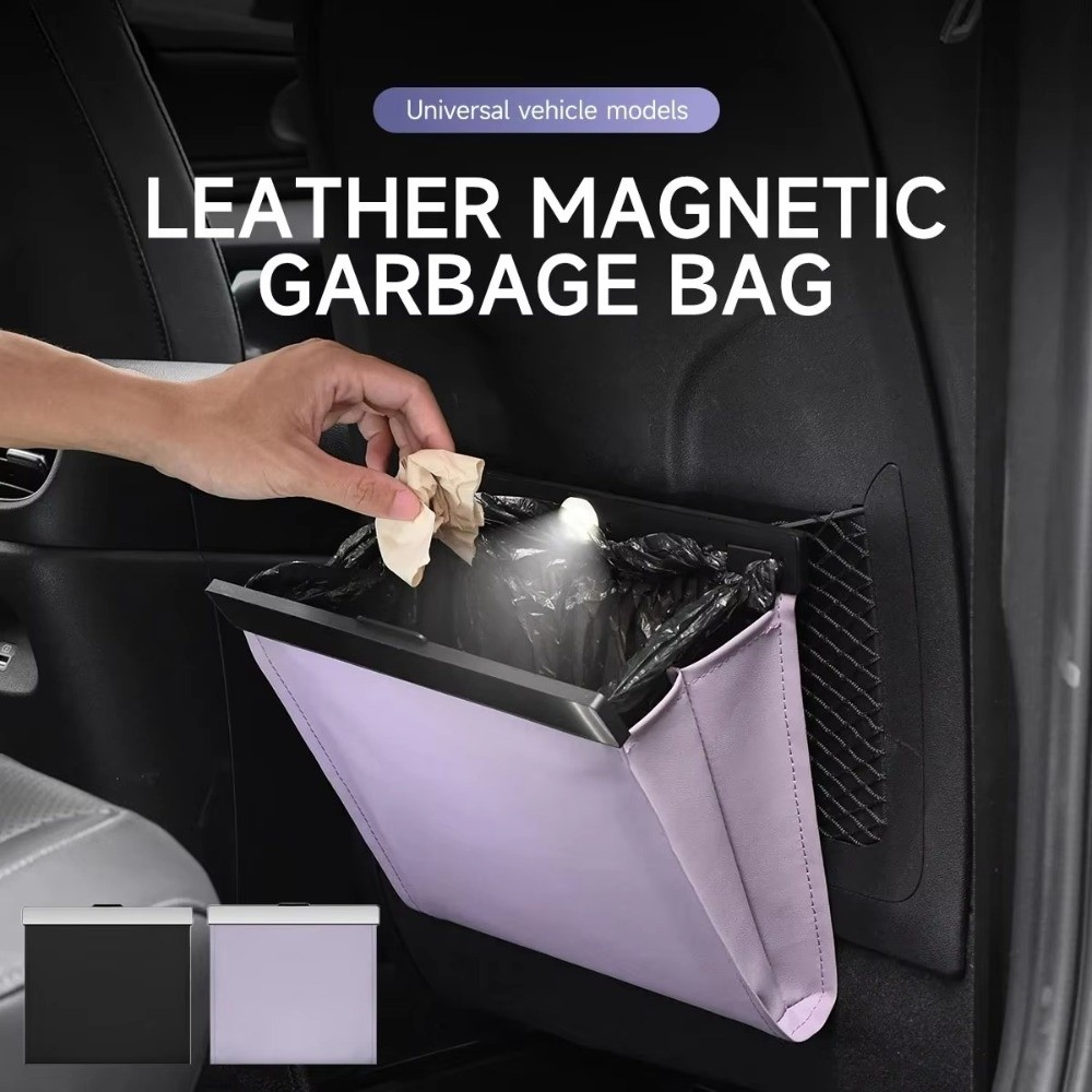 Tas Sampah Mobil Kulit PU deng - Waterproof Car Trash Can With Lid ulasan dan harga