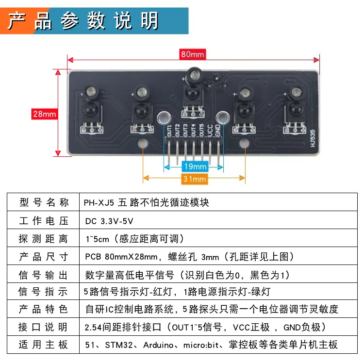 Modul Sensor Pelacak Garis Inf - Car Electronics ulasan dan harga