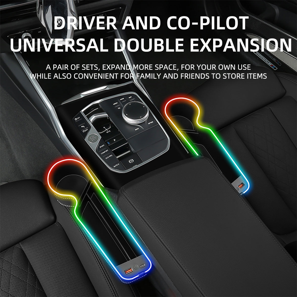 Pengisi Celah Kursi Mobil Temp - Seat Gap Filler Organizer With Usb Charger ulasan dan harga