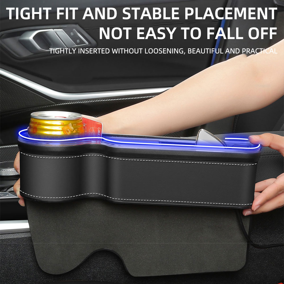 Pengisi Celah Kursi Mobil Temp - Seat Gap Filler Organizer With Usb Charger ulasan dan harga