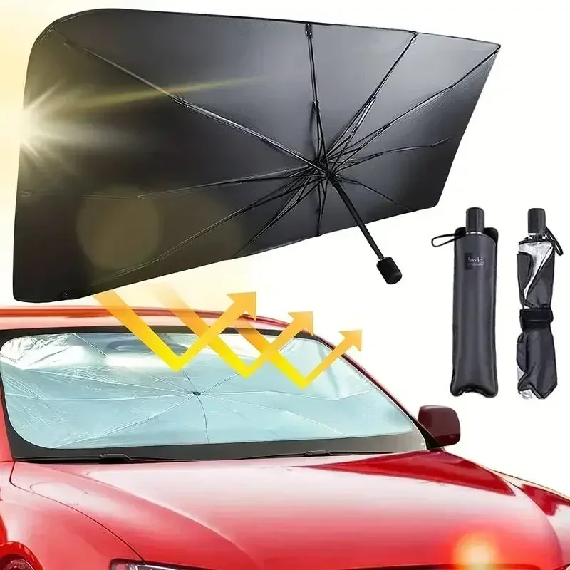 Penutup Depan Mobil Lipat Serb - Car Sunshade Windshield Umbrella Foldable ulasan dan harga