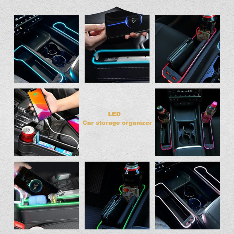 Kotak penyimpan celah kursi mo - Seat Gap Filler Organizer With Usb Charger ulasan dan harga
