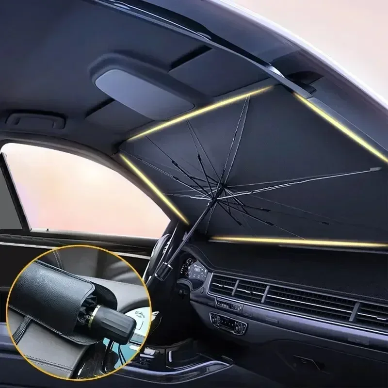 Penutup Depan Mobil Lipat Serb - Car Sunshade Windshield Umbrella Foldable ulasan dan harga