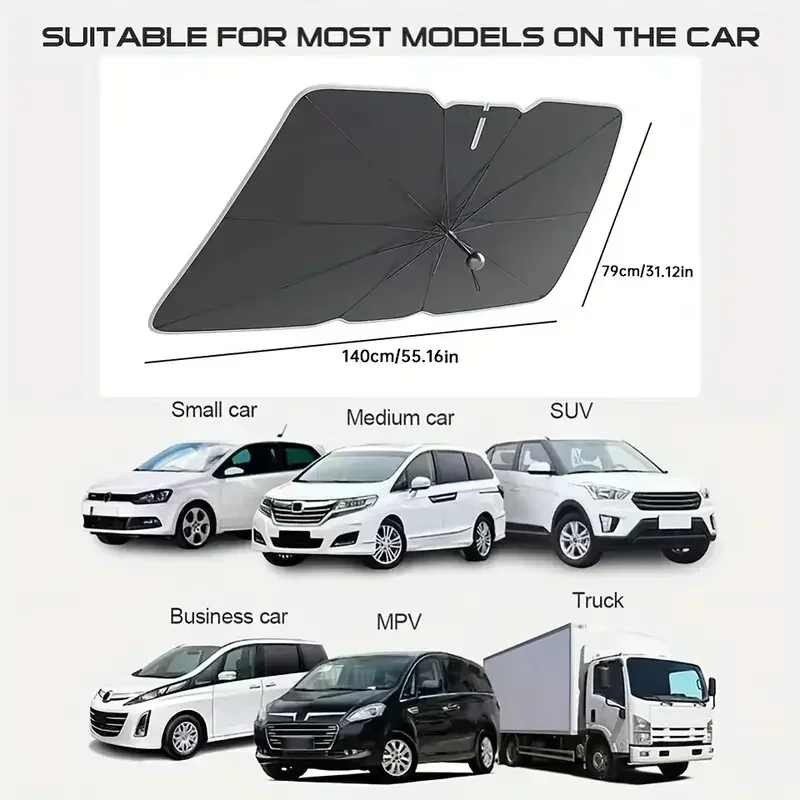 Penutup Depan Mobil Lipat Serb - Car Sunshade Windshield Umbrella Foldable ulasan dan harga