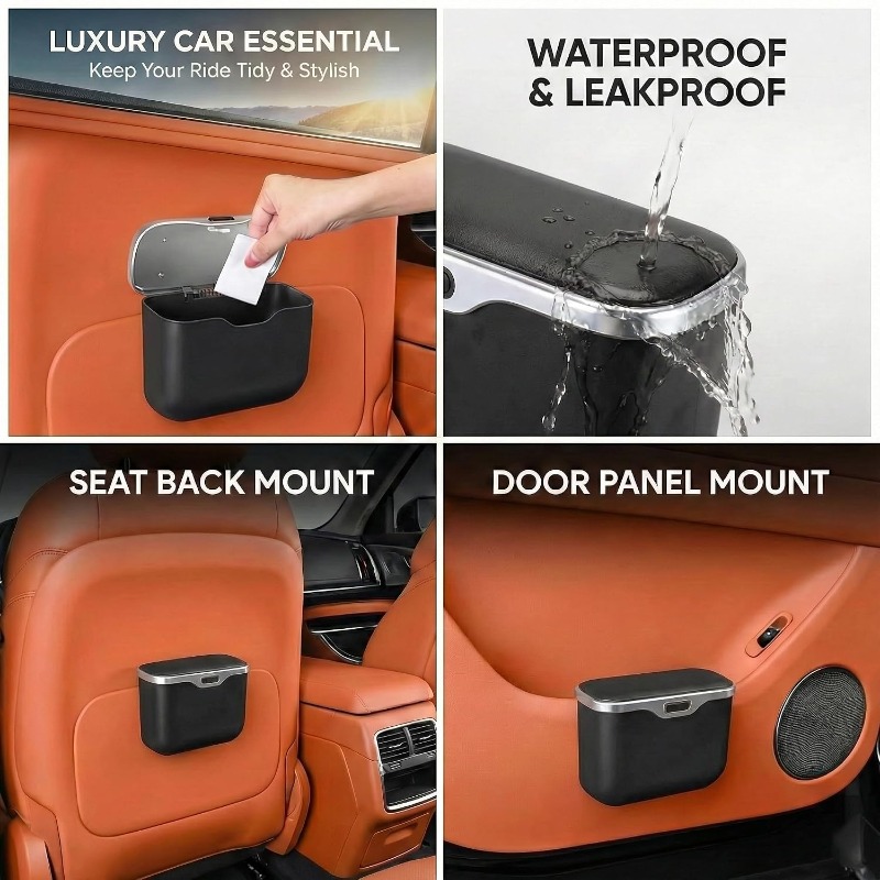 Tempat Sampah Mobil dengan Tut - Waterproof Car Trash Can With Lid ulasan dan harga