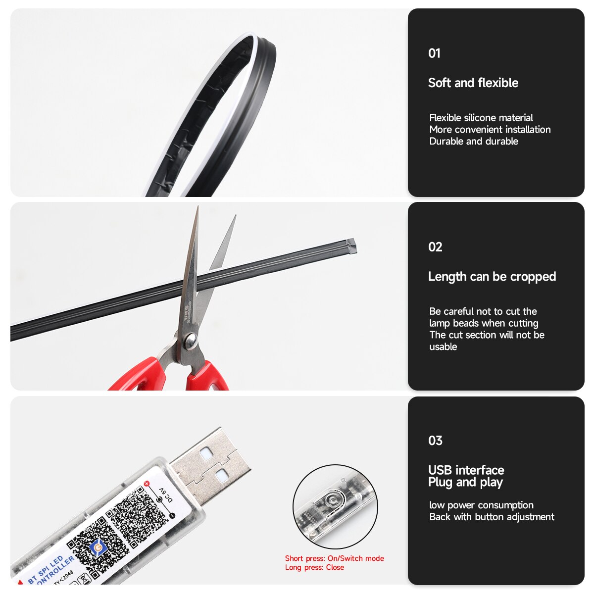 Lampu LED mobil USB 64 warna,  - Led Ambient Interior Car Lights App Control ulasan dan harga