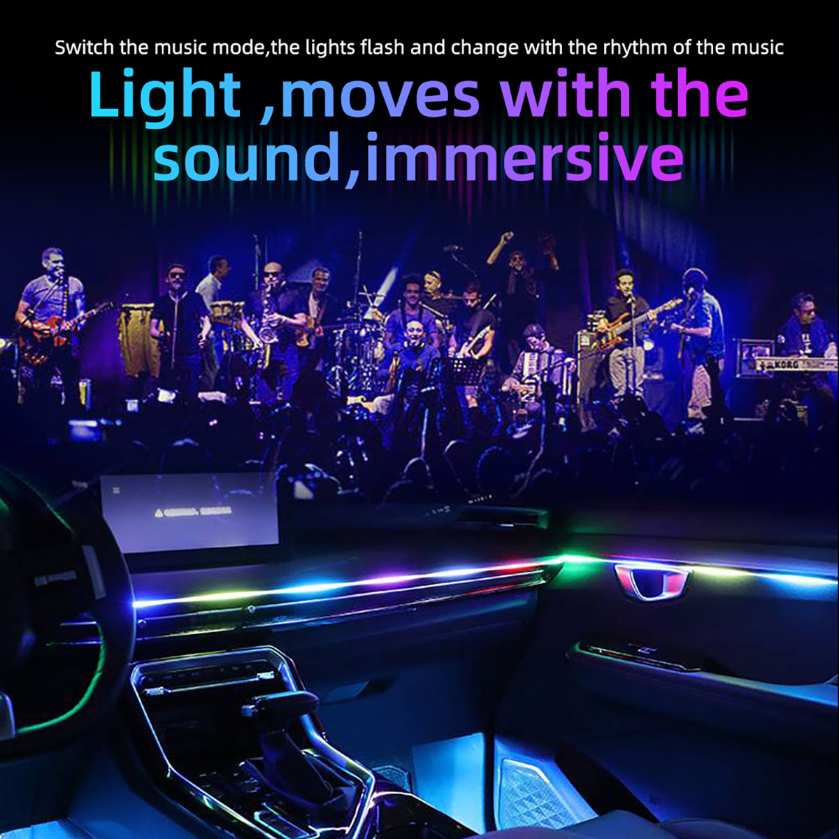 Lampu setrip Interior mobil Le - Led Ambient Interior Car Lights App Control ulasan dan harga