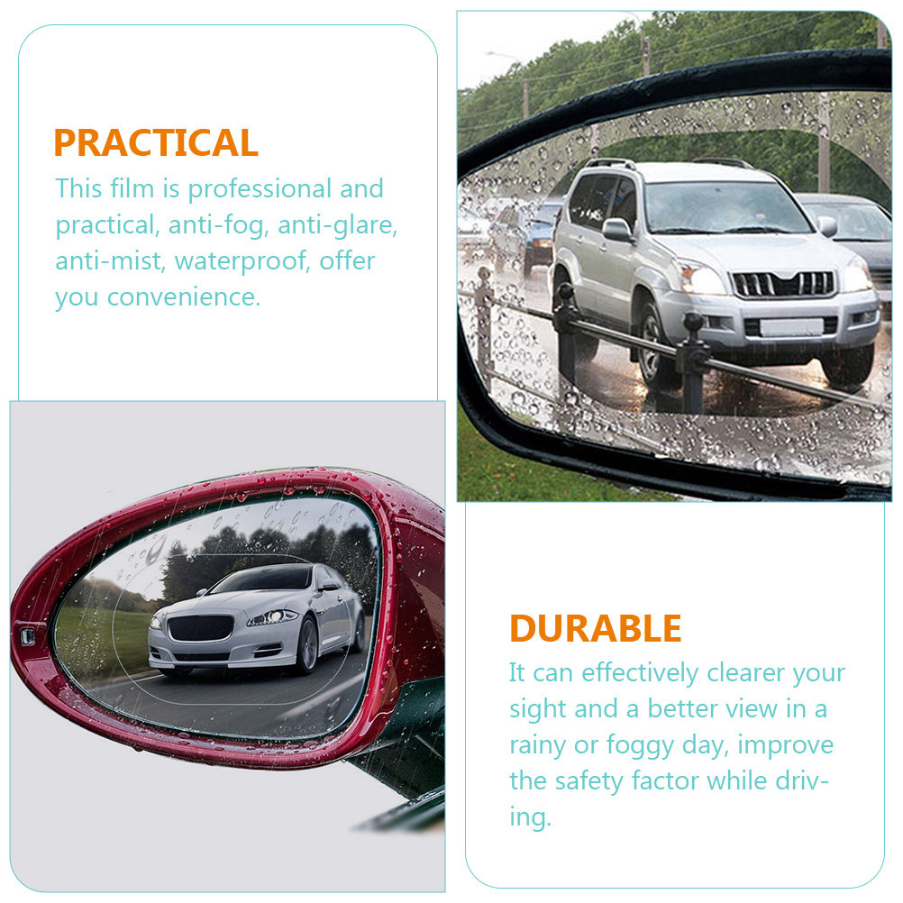 5 Pasang Film Anti Hujan untuk - Anti Glare Car Rearview Mirror Film ulasan dan harga