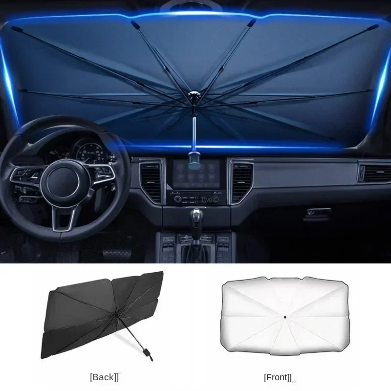 Payung Penutup Kaca Depan Mobi - Car Sunshade Windshield Umbrella Foldable ulasan dan harga