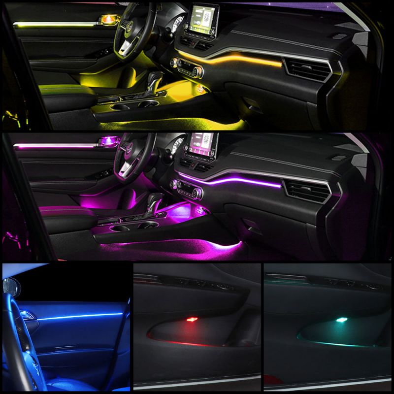 Lampu Ambient Interior Mobil L - Led Ambient Interior Car Lights App Control ulasan dan harga