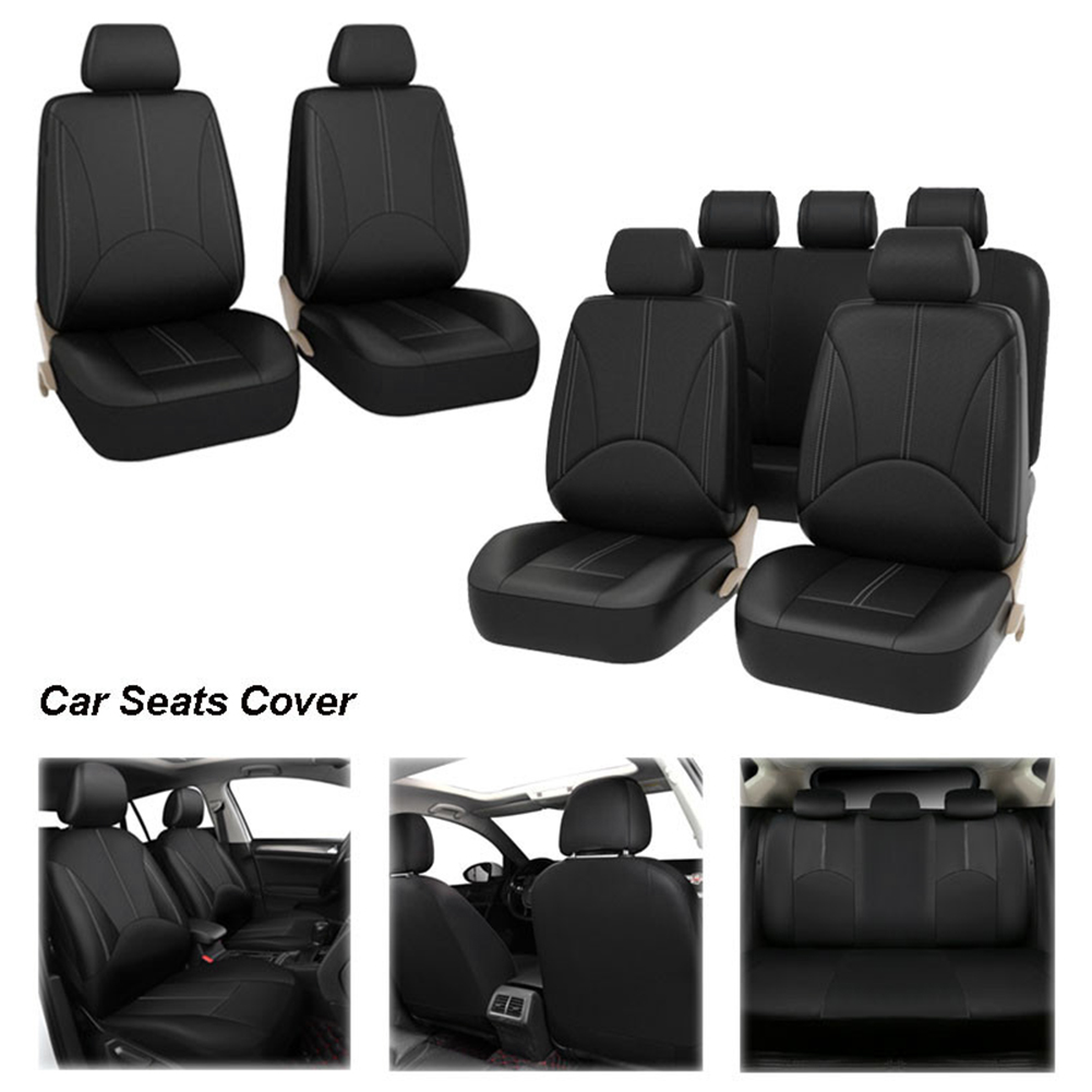 Set sarung jok mobil kulit PU  - Leather Car Seat Covers Full Set Universal ulasan dan harga