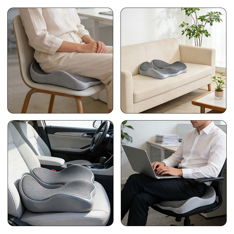 Bantal Kursi Mobil Busa Memori - Memory Foam Car Neck Pillow Lumbar Support ulasan dan harga