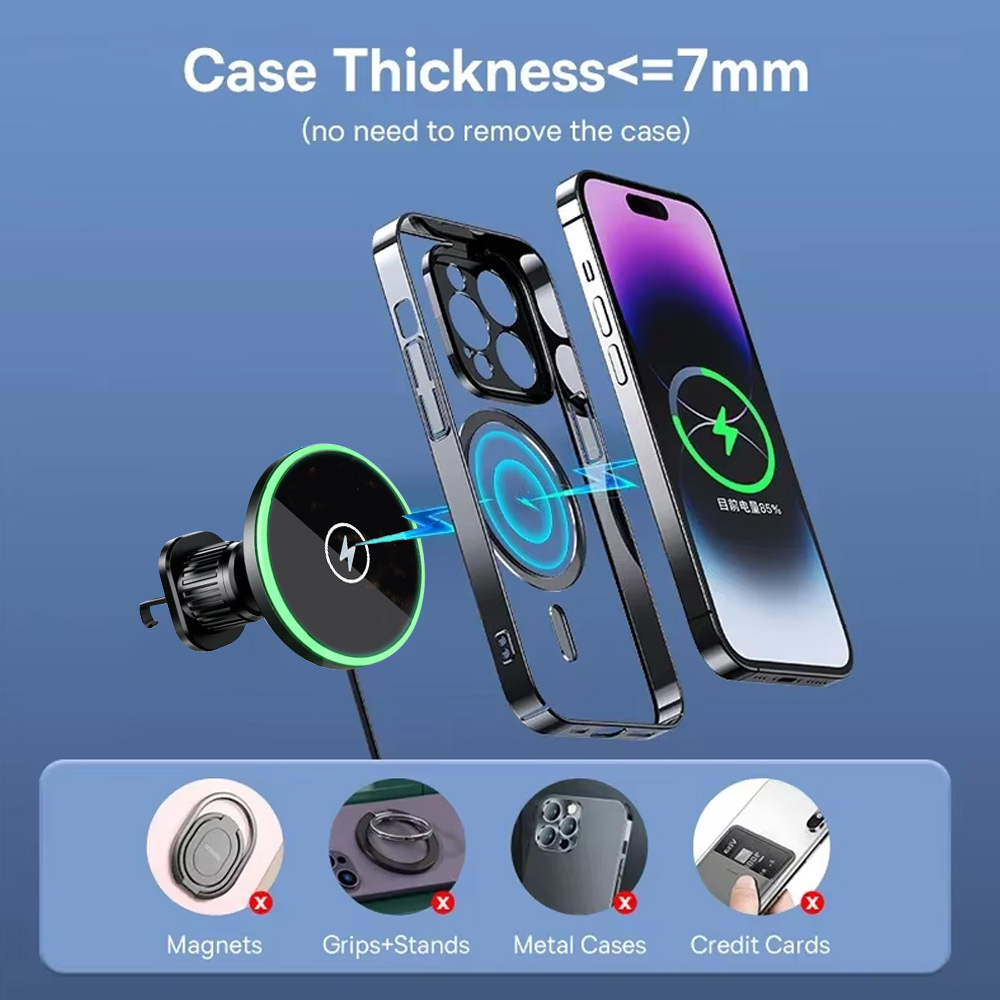 Pengisi Daya Nirkabel Magnetik - Wireless Car Charger Mount Fast Charging ulasan dan harga