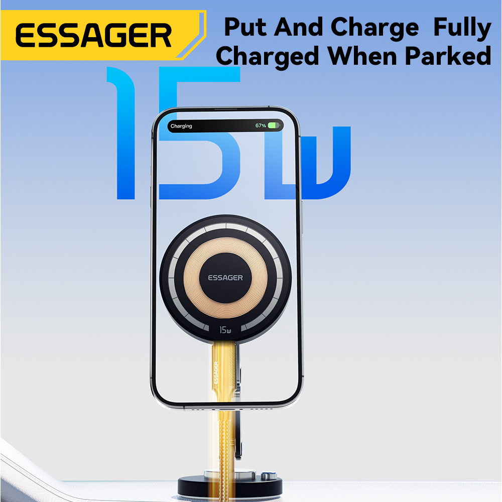 Essager pengisi daya nirkabel  - Wireless Car Charger Mount Fast Charging ulasan dan harga